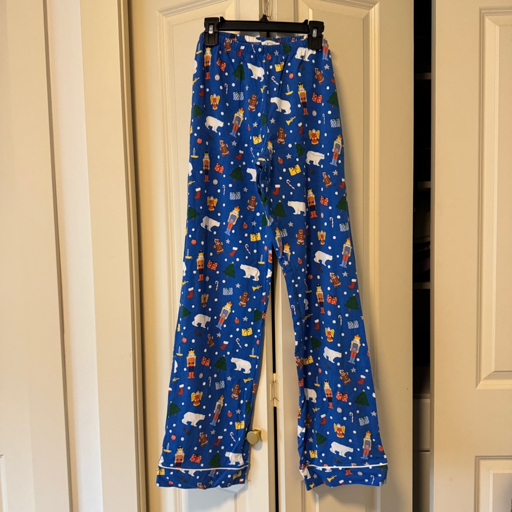 BedHead Traditional Christmas Blue Pajama Set XS - Picture 10 of 11